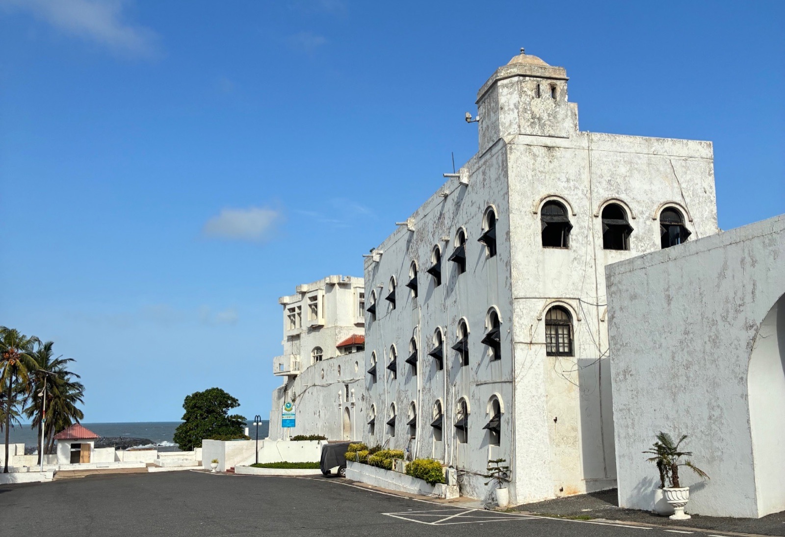 Christiansborg Castle, also known as Osu Castle, in Accra